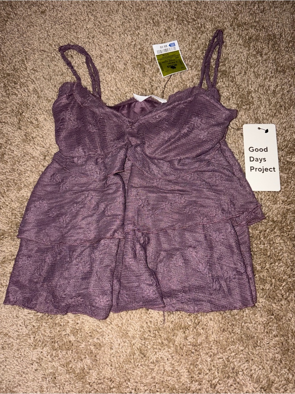 Mauve Layered Babydoll Tank